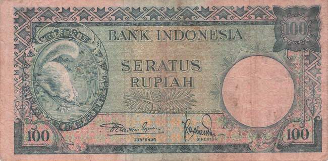 Indonesien 100 Rupiah 1957 p51